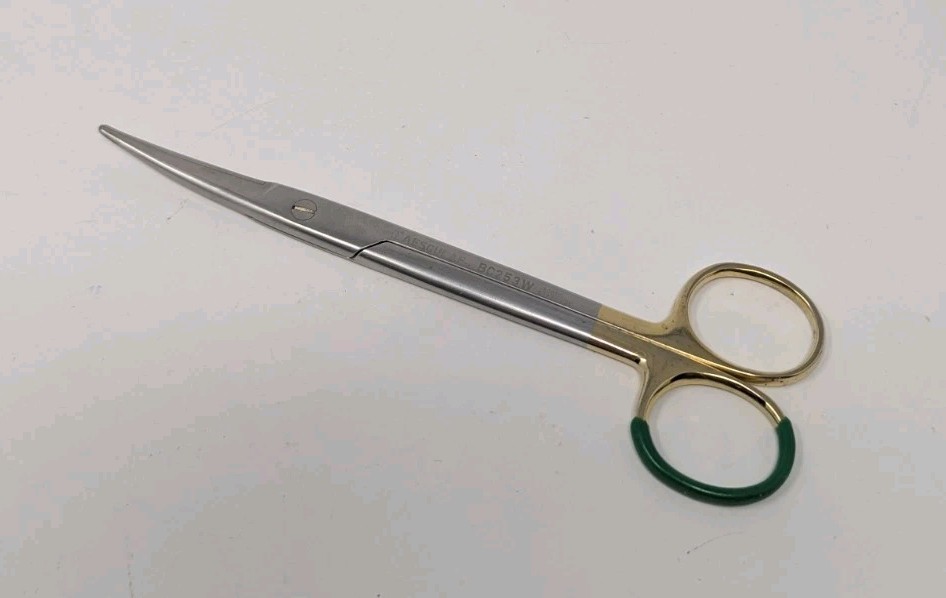 AESCULAP BC253W Mayo Wavecut Scissors Curved Carbide