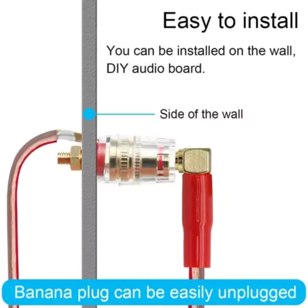 8Pcs 4mm Amplifier Speaker Terminal Binding Post Banana Plug Socket Connector