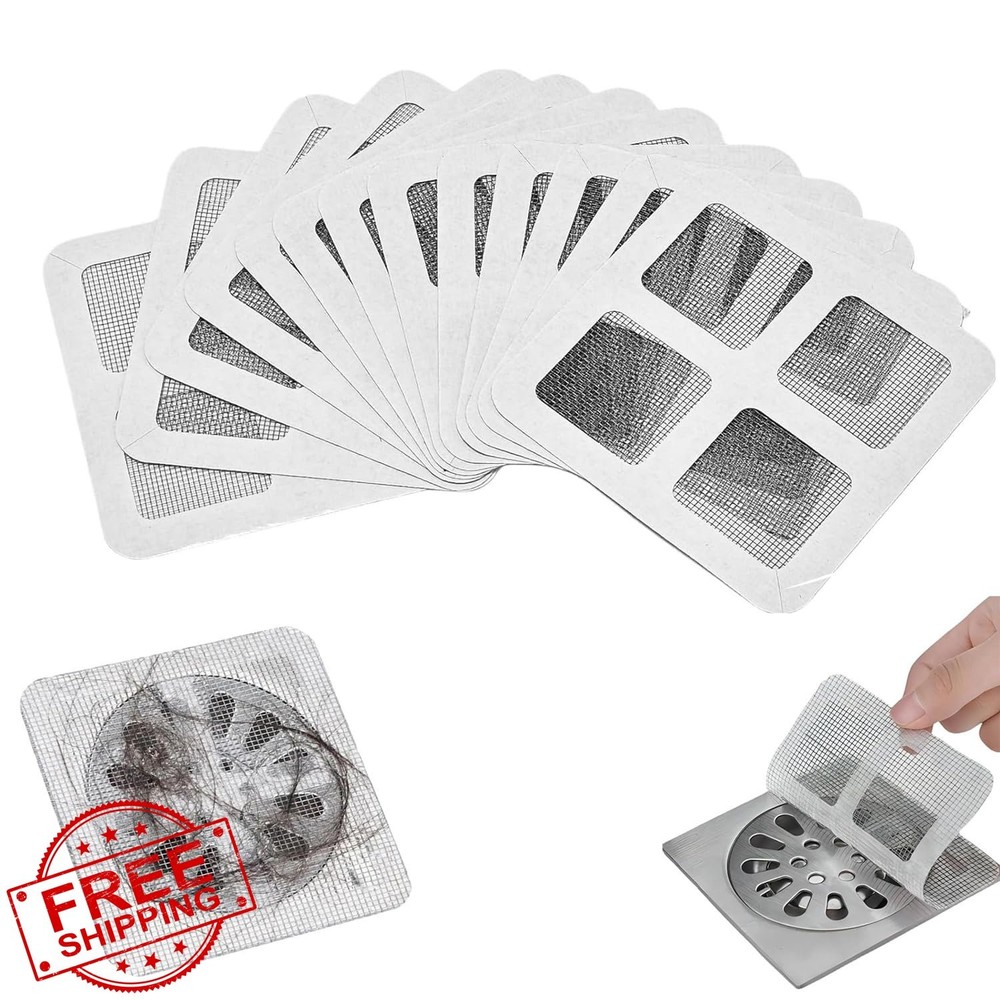 Disposable Floor Drain Sticker Sink Strainer Screen Catcher 50 Pcs