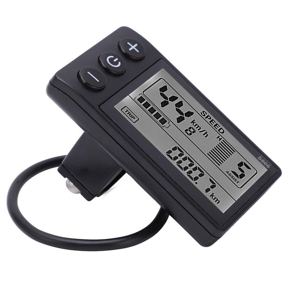 E-Bike S866 LCD Display Meter 24V 36V 48V Control Panel With Waterproof Plug