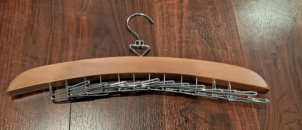 NEW (other) Wood Hanger Multi-Function with 24 Hooks For Ties Belts Accessories
