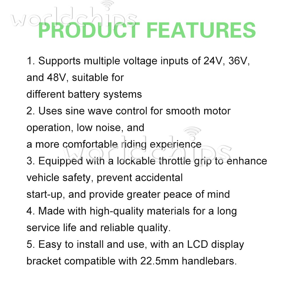 24V36V48V 350W E-Scooter Brushless Motor Universal Controller LCD Speed Display
