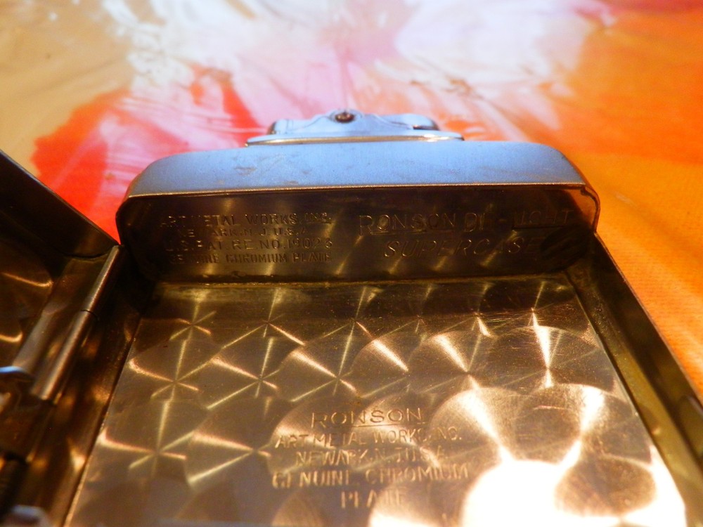 Early Ronson Art Deco Supercase Lighter and Cigarette Holder Combination