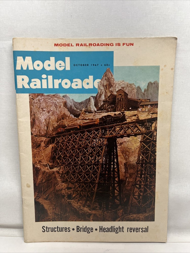 Model Railroader Magazine 1967 October Structures Bridge Headlight Reversal