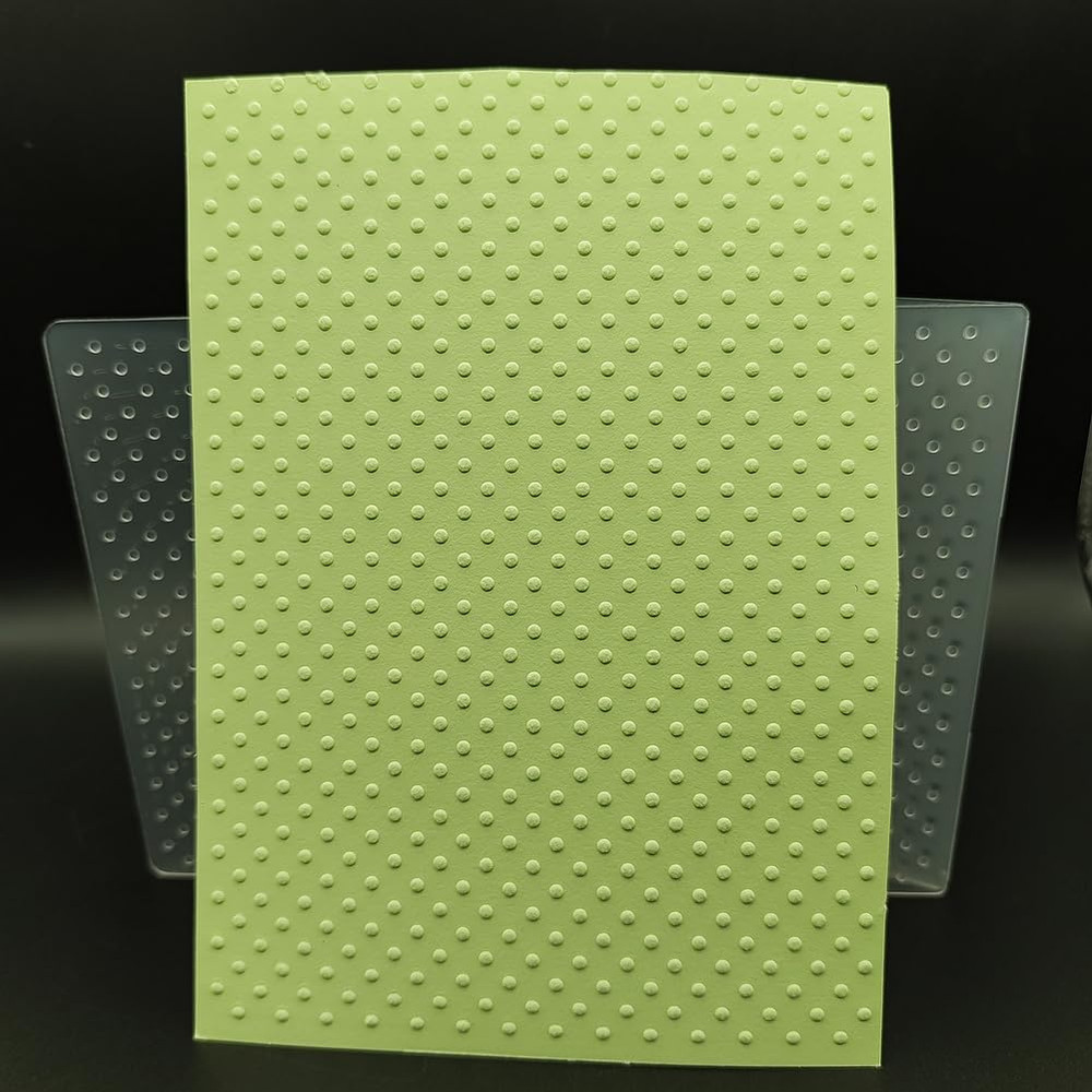 Plastic Embossing Folder (5'' X 7'' | Little Dots) Paper Crafts Plastic Textured