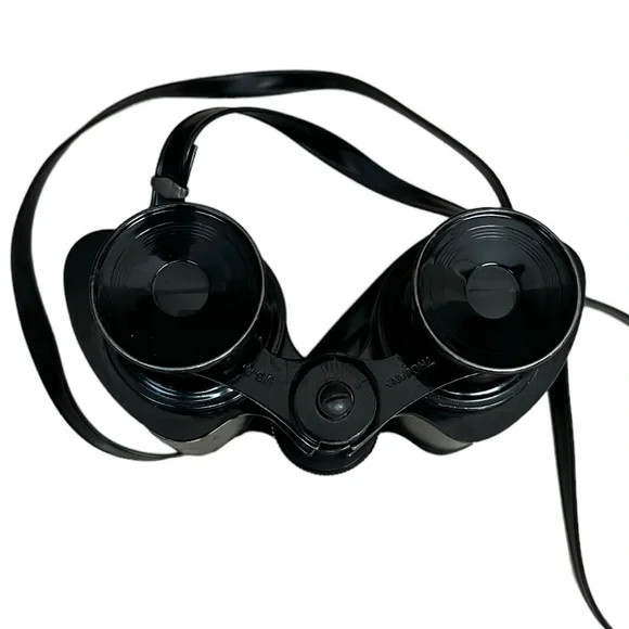 Vintage Trojan USA Made Binoculars with Strap Black Pre-Owned *Please Read*