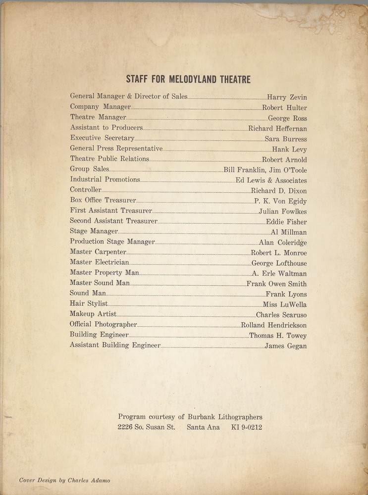 Licia Albanese, Signed Program "Madame Butterfly"