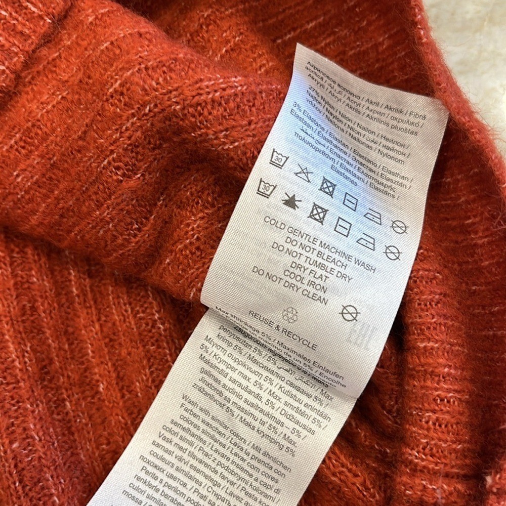 Stitch Fix Vero Moda | Leroya Crew Neck Pullover Sweater | Burnt Orange | Medium