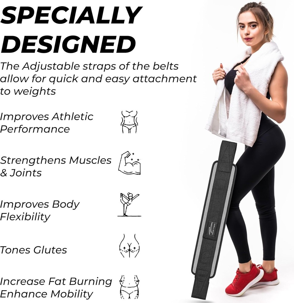 Hip Thrust Belt - Heavy duty, Comfortable, Adjustable hip belt for Glute... B23