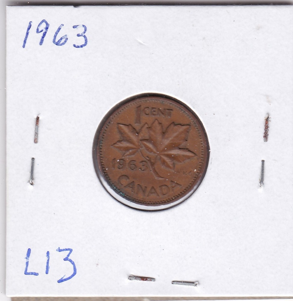 1963 Canada Cent L13