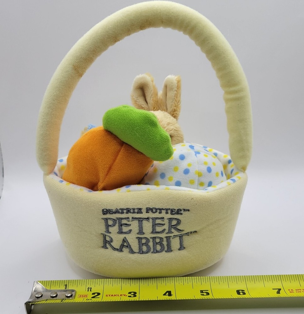 Beatrix Potter Peter Rabbit Plush Easter Basket 4-Piece Set NWOT