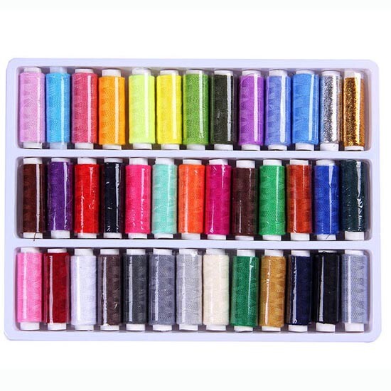 New 39pcs 109 Yard Mixed Colors Polyester Spool Sewing Thread For Hand Machine
