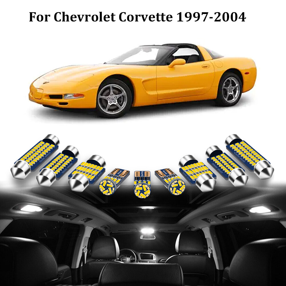 16x White LED Interior Lights Package Kit For 1997-2004 Chevrolet Corvette C5