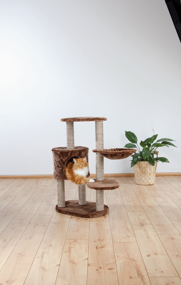 Moriles Gray Cat Tower with Scratching Posts, Condo, Hammock, Padded Platform