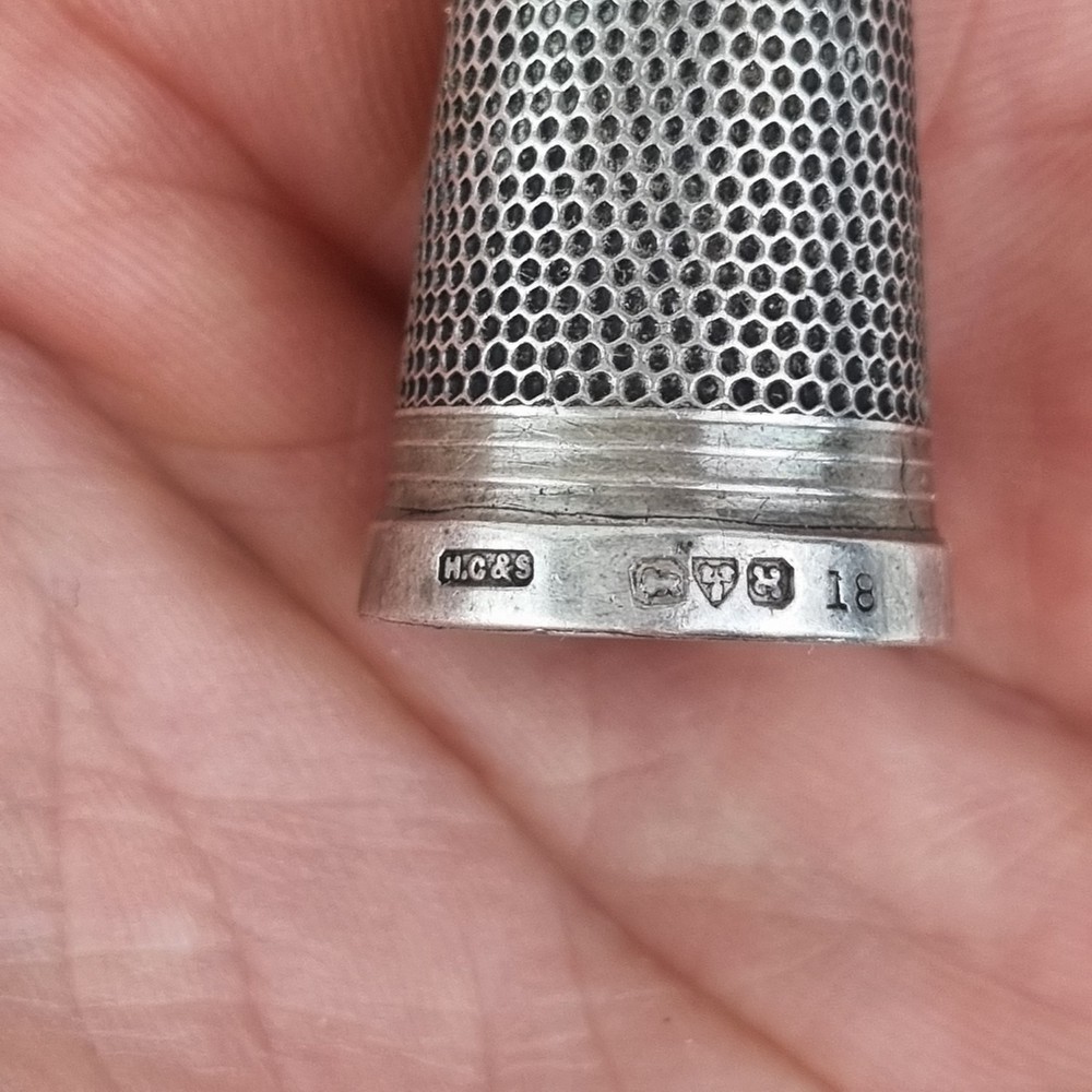 Antique Solid Silver Thimble Chester 1923 Henry Griffith & Son Ltd