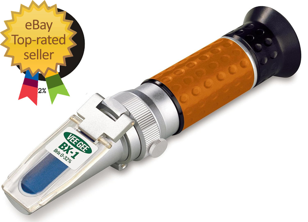 BX-1 Handheld Brix Refractometer, Industrial-Grade 0-32% Brix Range 0.2%