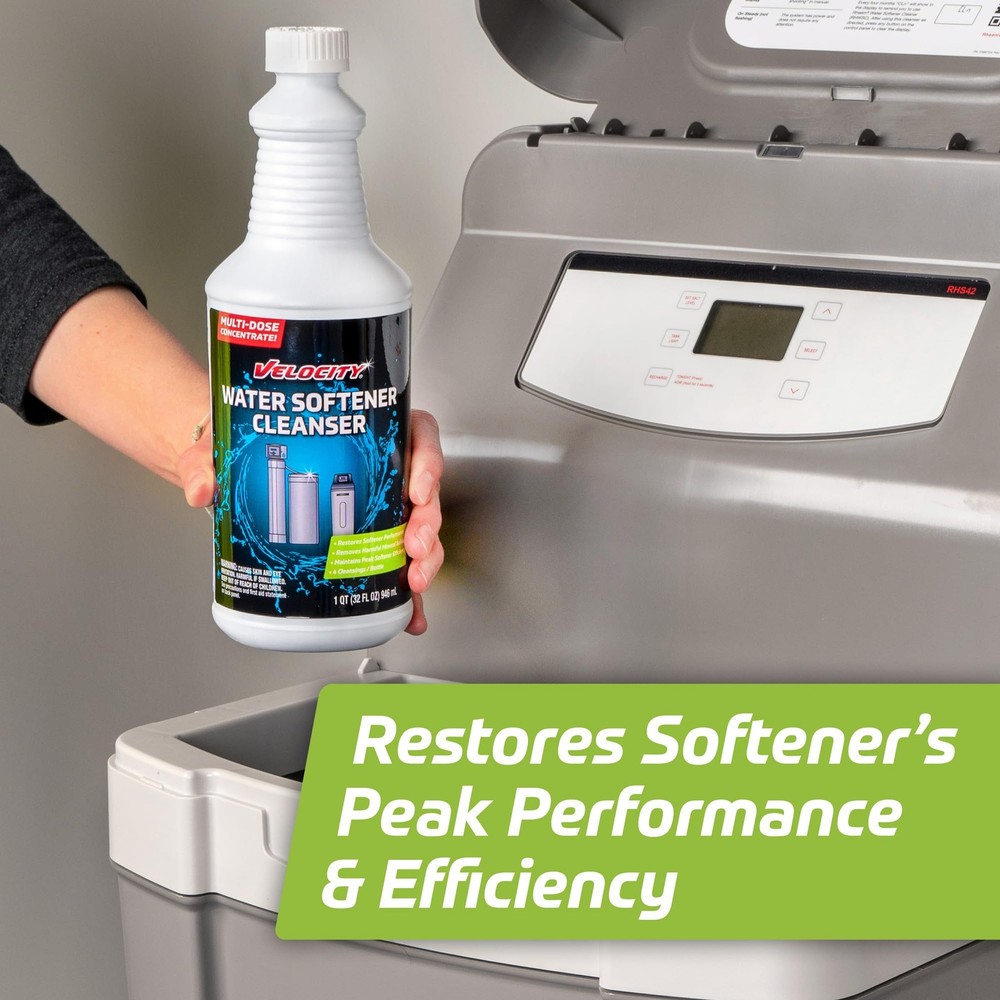 Water Softener Cleaner Solution - 4 Uses Per Bottle. Restores Efficiency. Rem...