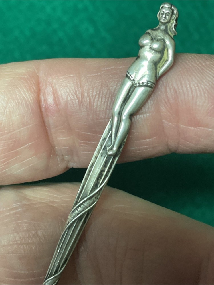 Unique Figural 1954 centennial Sterling Spoon, Atlantic City
