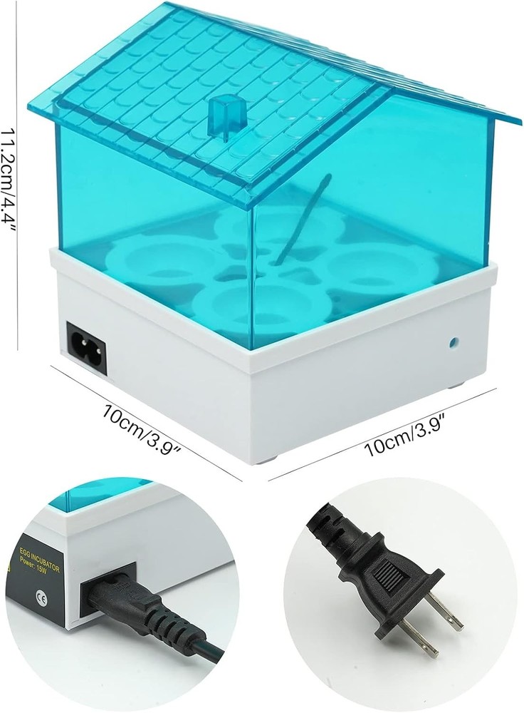 4 Egg Incubator, Incubators for Hatching Eggs, Mini House with Automatic...