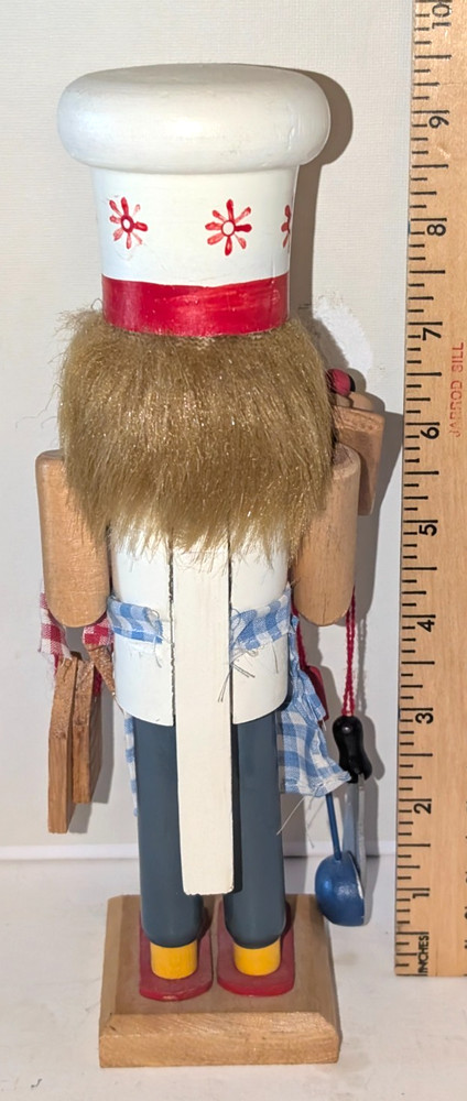 Wooden Chef Nutcracker 9.5" tall