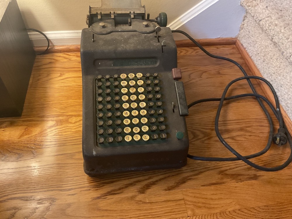 Allen & Wales Model E Adding Machine 1958 Tested Does Turn On