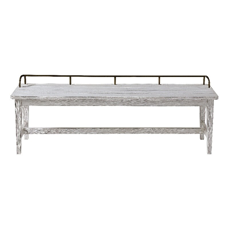 Pendleton Ivory Finished Wood Dining Bench