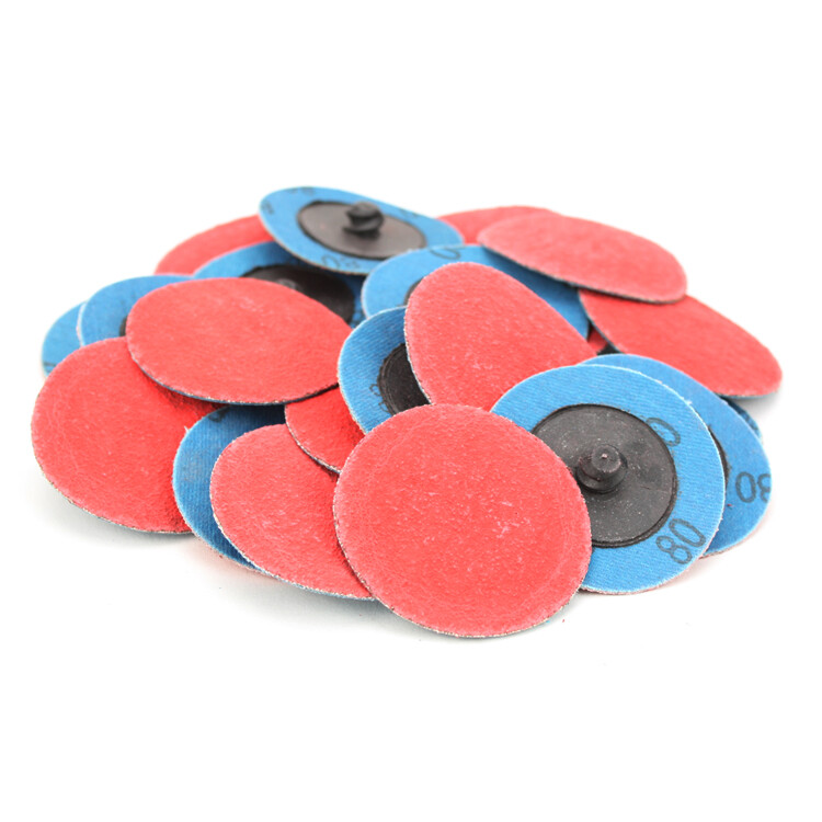 100 Pack - 2" Inch 80 Grit Ceramic Quick Change Sanding Discs Type R Roloc