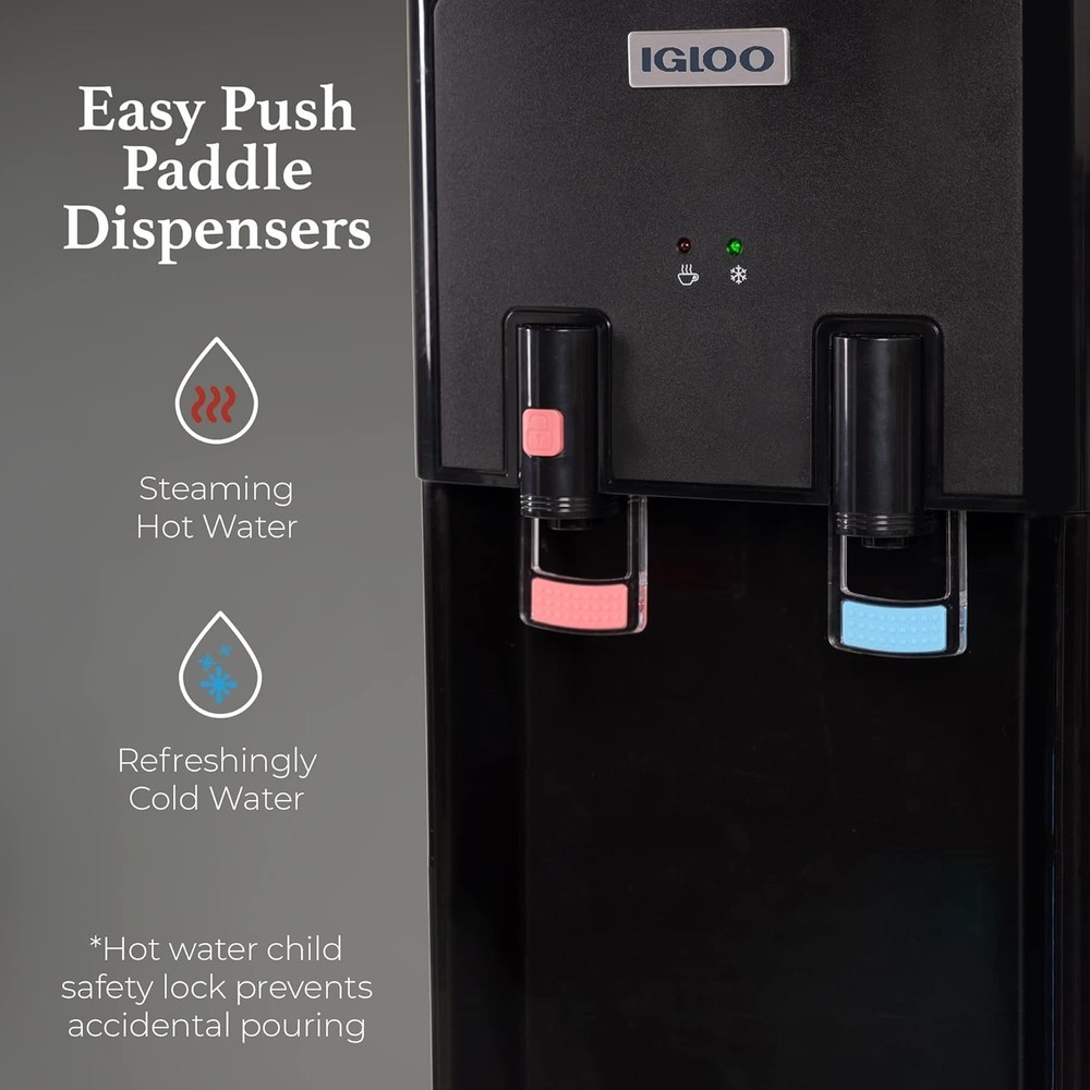 Top Loading Water Cooler with Removable Tray & Energy-Saving Features - Water...