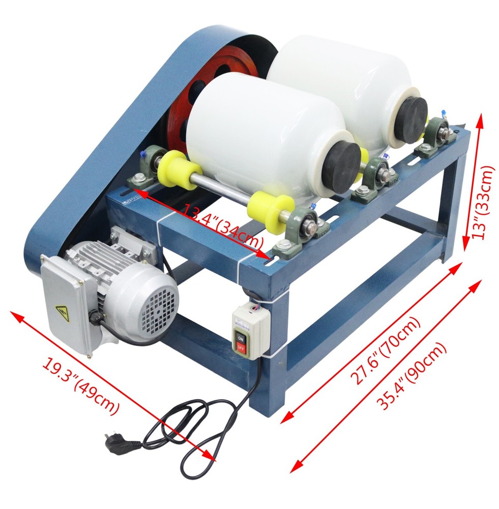Horizontal Ball Mill 220V Laboratory Inks Glazes Grinder Ceramic Making Tools US