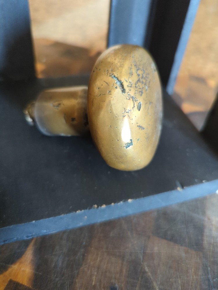 Antique Bronze  pull front door knob Heavy  **UNTESTED :-)**