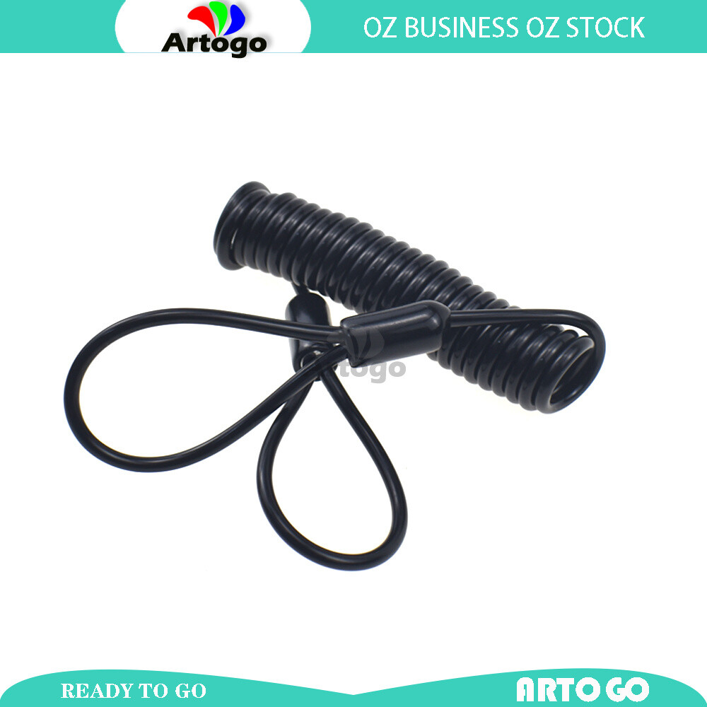 1.5M Long Motorcycle Disc Lock Black Warning Reminder Cable Security Scooter