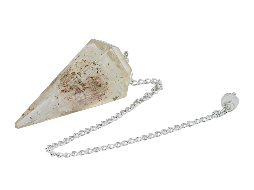 Selenite Orgone Pendulum