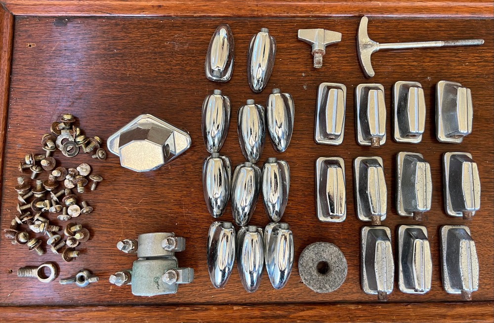 ASSORTED MUSICAL DRUM KIT CHROME PLATED PARTS