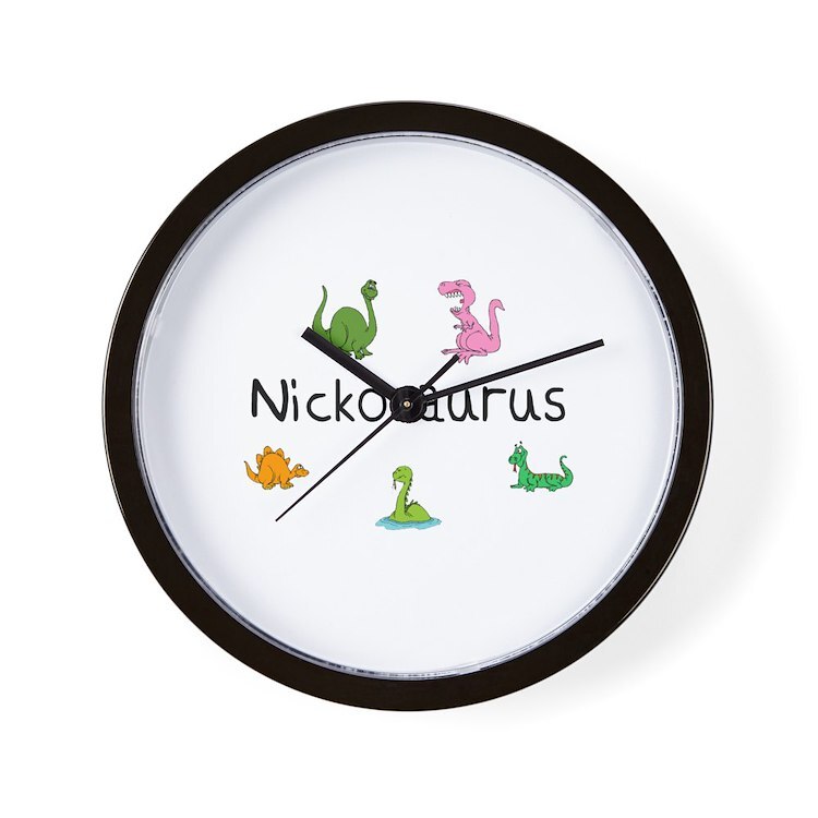 CafePress Nickosaurus 10" Wall Clock (194945800)