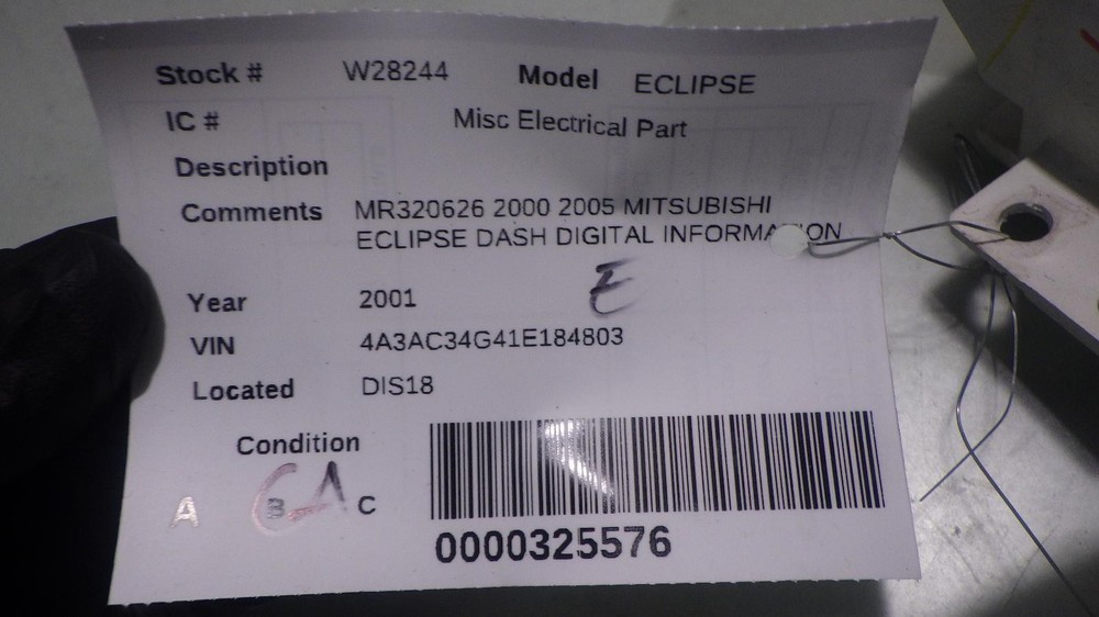 01 MITSUBISHI ECLIPSE Dash Digital Information Clock Bezel MR320626