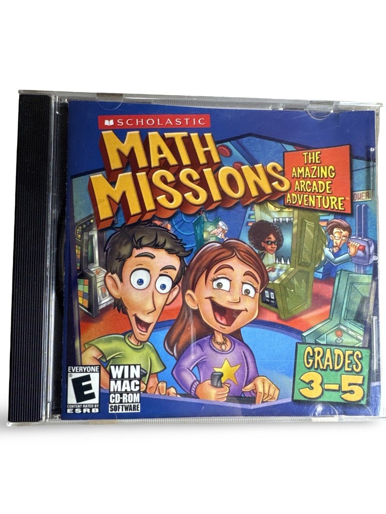 Math Missions Amazing Arcade Adventure CD-ROM Scholastic Grades 3-5 PC Mac