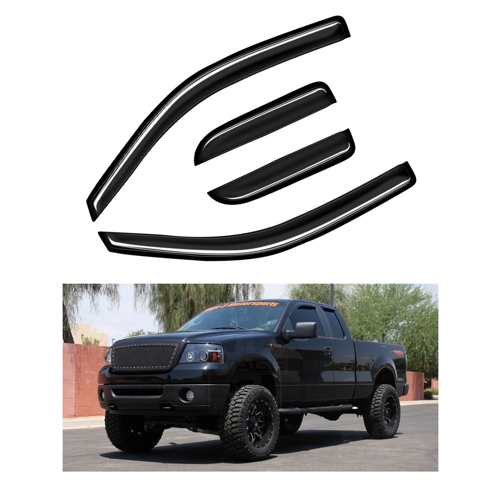 For 2004-2014 Ford F150 Extended Cab Window Visor Rain Guards Deflector US
