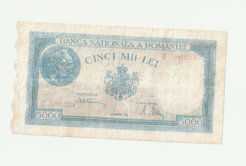 5000 Lei Romania 1945