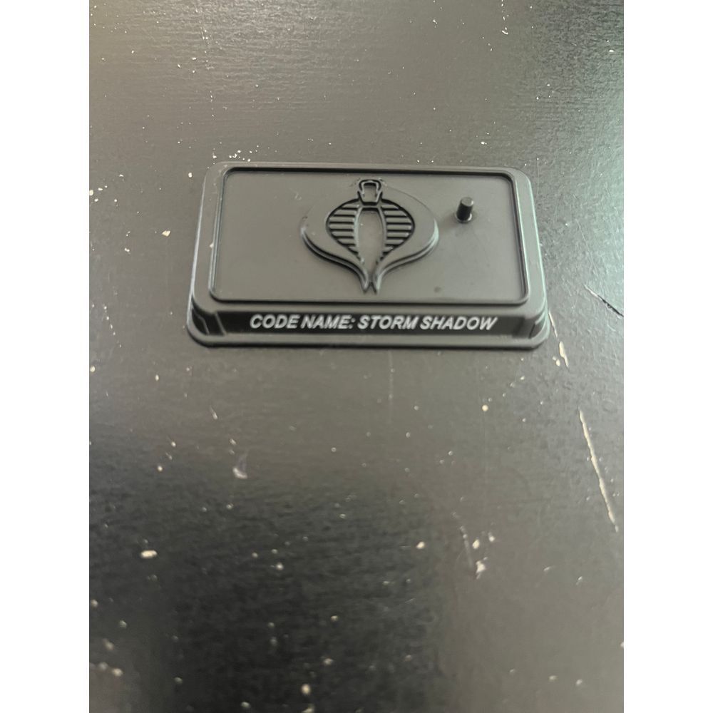 GI Joe Figure Name Plate Display Stand / Base 2007 2008 Code name Storm Shadow
