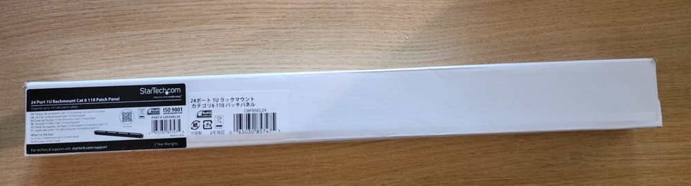 StarTech.com C6PANEL24 24 Port 1U Rackmount Cat 6 110 Patch Panel