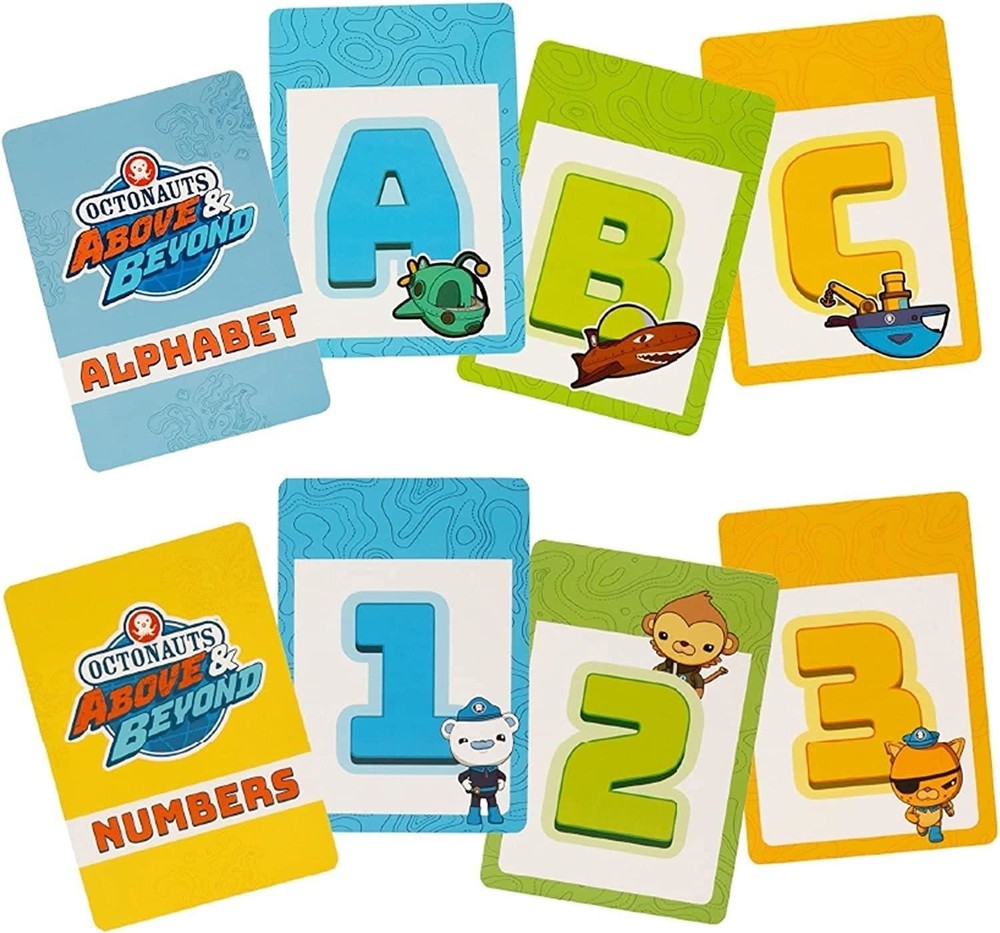 Octonauts Kids Card Games & Alphabet Numbers Flash Cards Bundle Educational Set