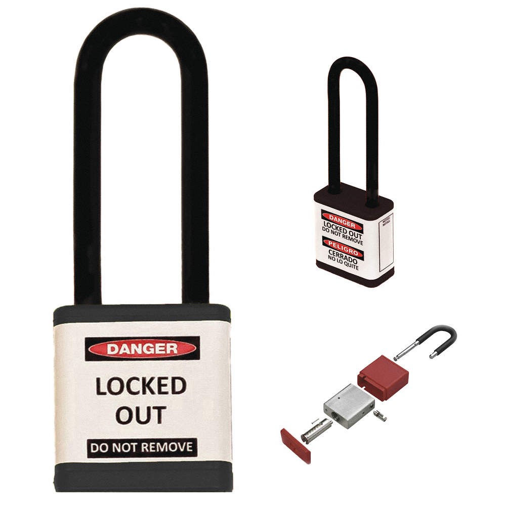ZING Lockout Padlock,3" Shackle Height 55KD16