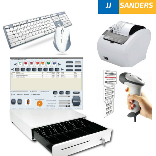 Point of Sale POS system Includes Software Barcode Scanner Thermal Printer Cash