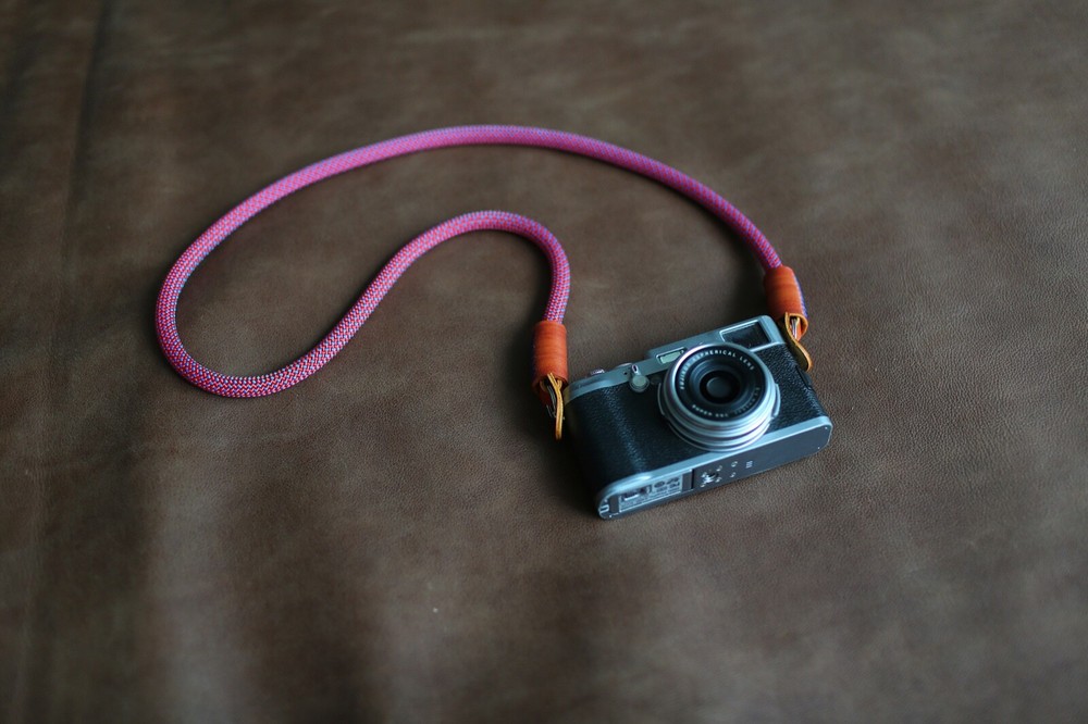 Red & Blue Climbing Rope Camera Strap – Handmade by Windmup