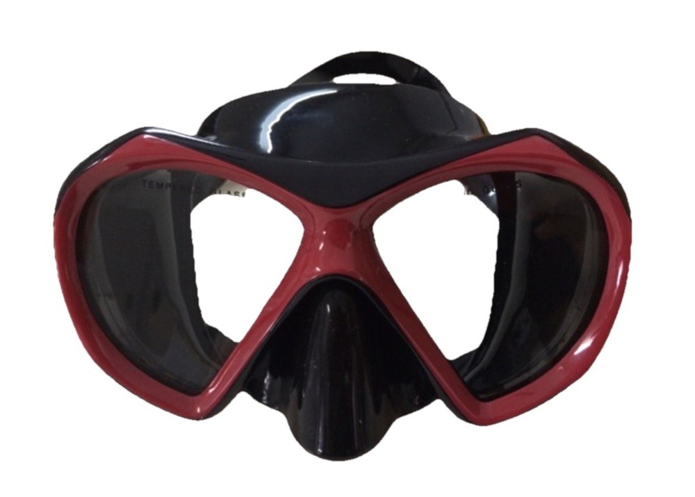 CURIOSA MASK BLACK SILICONE RED FRAME