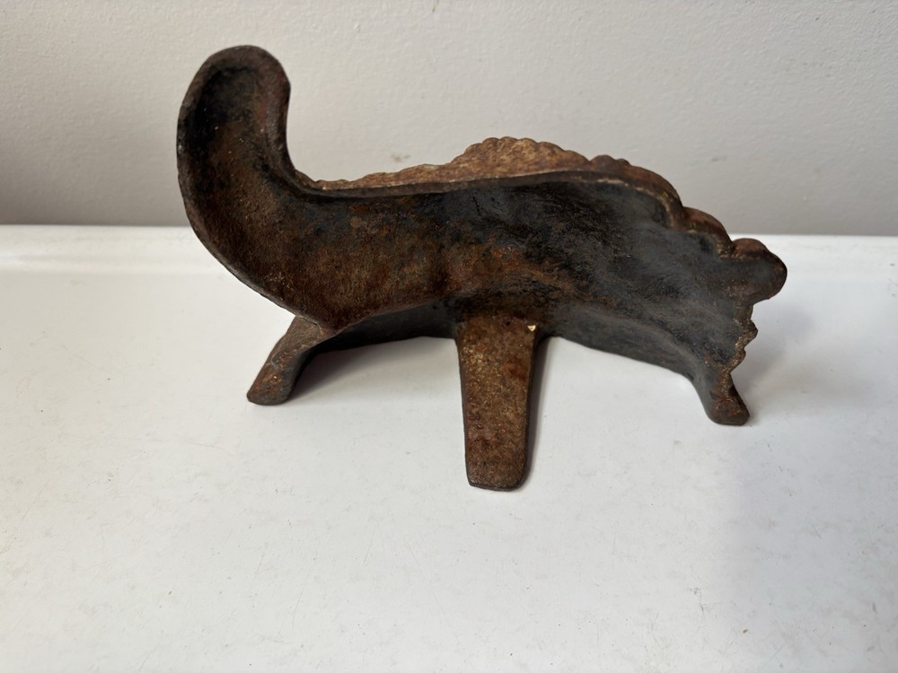 Antique Cast Iron Cornucopia Harvest Doorstop