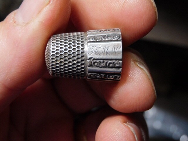 ANTIQUE STERLING SILVER SEWING THIMBLE #9
