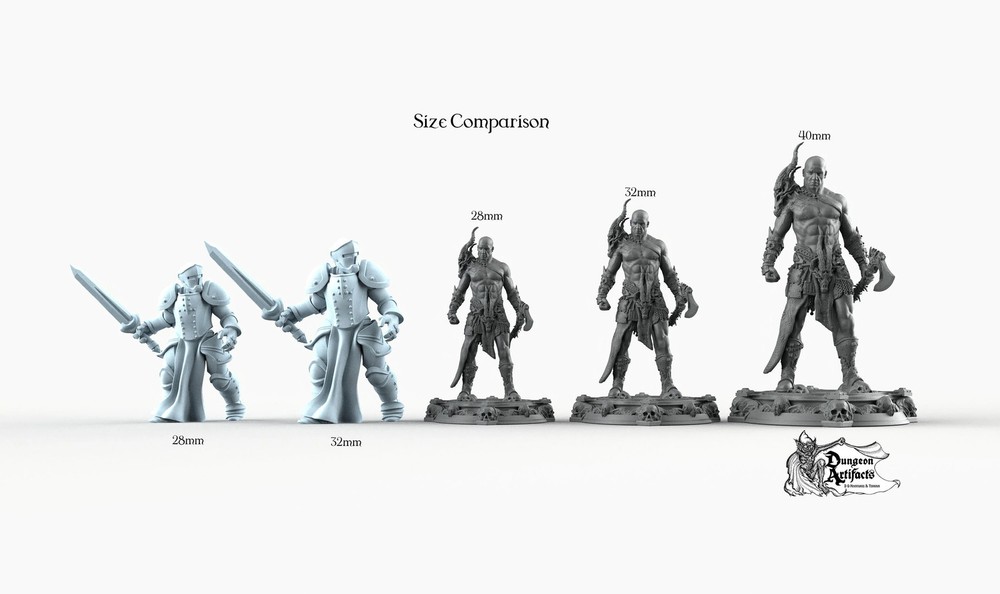 Boneflesh Dragon Warrior - Printomancer3D Printomancer Miniatures Wargaming D&D