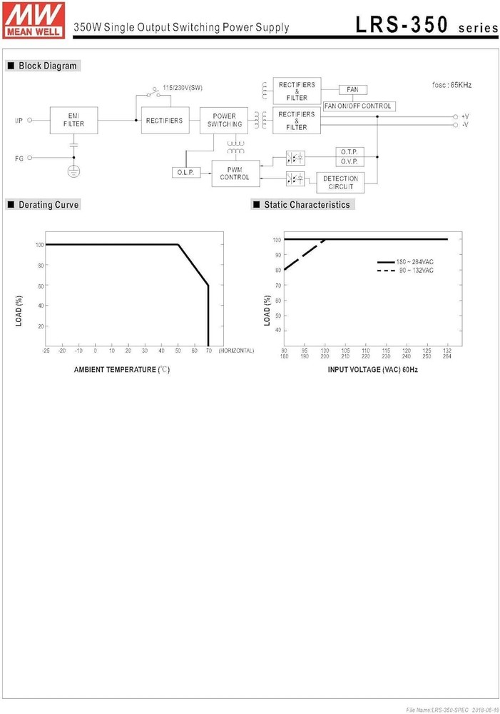 LRS-350-24 Single Output Power Supply