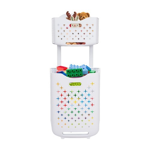 Foldable Multi-tier Laundry Hamper Collapsible Dirty Clothes Laundry Basket